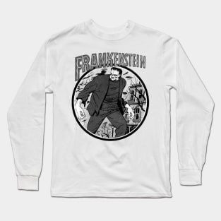 Frankenstein Comic Design Long Sleeve T-Shirt